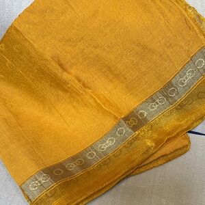 Gold Colored Pashmina/Scarf with Dark Gold Accents 64x21